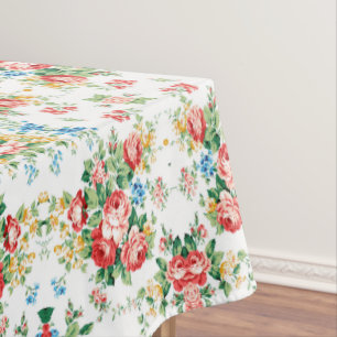 Elegant Floral Pattern with Rose Design Element Tablecloth