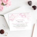 Elegant Floral Peony Wedding Pink Grey Save The Date<br><div class="desc">Elegant and romantic peony wedding save the date card design. Pink and pewter grey colour scheme.</div>