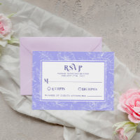 Elegant Floral Periwinkle Boho Modern Wedding