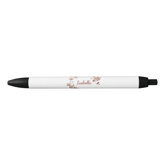 Elegant Floral Personalised Pen (Front)