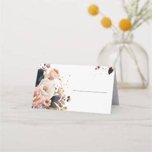 Elegant Floral Personalized Wedding Place Card