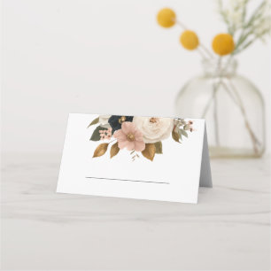 Elegant Floral Personalized Wedding Place Card
