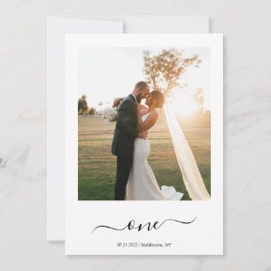 Elegant Floral Photo Wedding Table Number