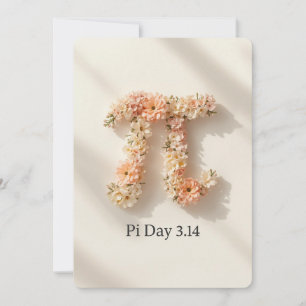 Elegant Floral Pi Day Invitation