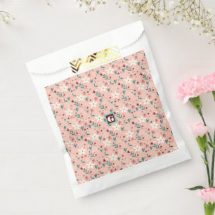 Elegant Floral PInk Home Packaging Favour Bags