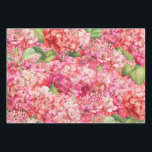 Elegant Floral Pink Hydrangea Pattern Wrapping Paper Sheet<br><div class="desc">These elegant floral wrapping paper sheets feature coral pink hydrangea flowers in full bloom completely covering the tissue paper. Perfect for wedding gift wrap and decoupage projects as well as other paper crafts. Designed by world renowned artist ©Tim Coffey.</div>