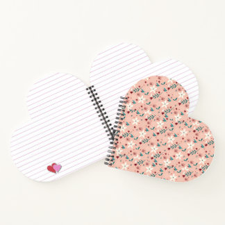 Elegant Floral Pink Pattern Home Notebook