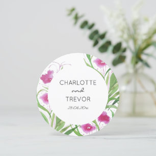 Elegant Floral Pink Watercolor Hand-painted Invitation