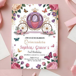 Elegant Floral Princess Invitation