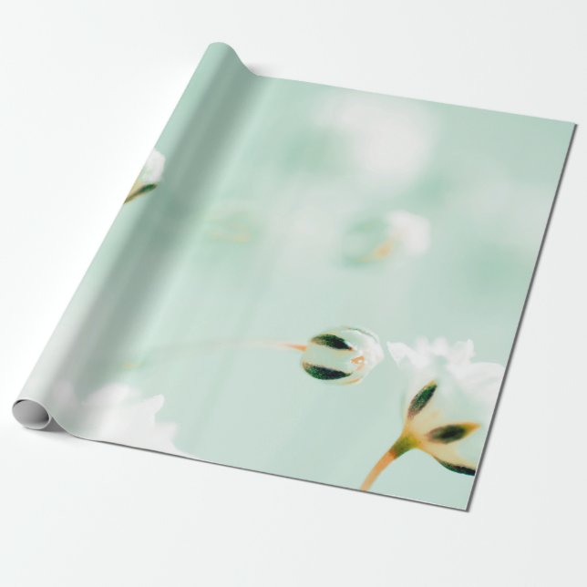 Elegant Floral Print Wrapping Paper (Unrolled)