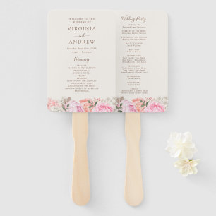 Elegant Floral Program Hand Fan