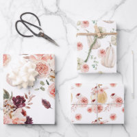 Elegant Floral Pumpkin Watercolor Three Pack