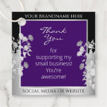 Elegant Floral Purple and Silver Effect Product