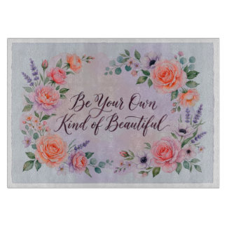 Elegant Floral Quote Cutting Board 🌸Cutting Board