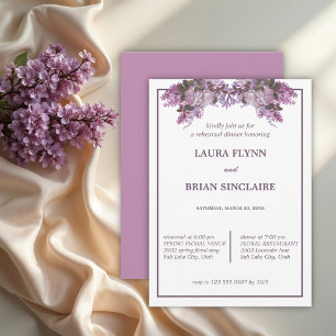 Elegant Floral Rehearsal Dinner Invitation