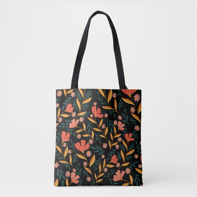 Elegant Floral Retreat Tote Bag (Front)