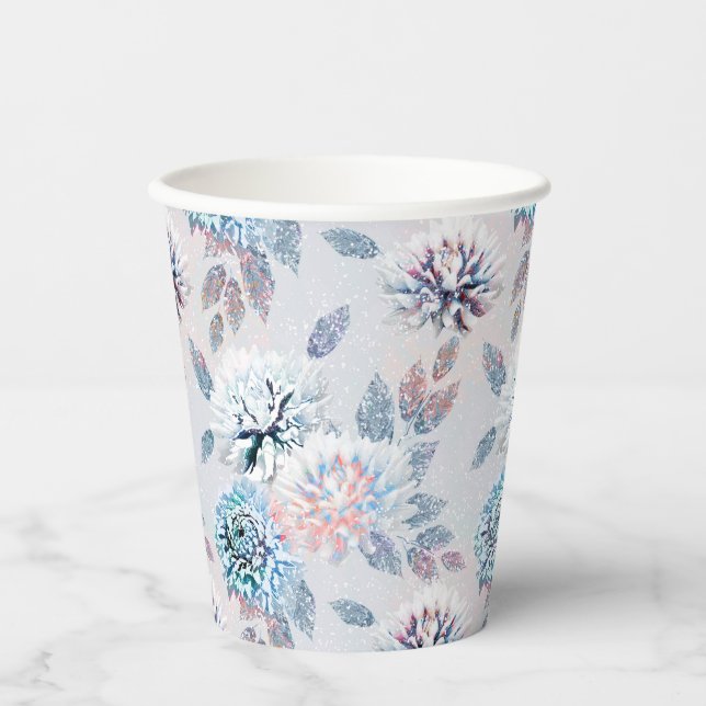 Elegant floral retro pattern.  paper cups (Front)