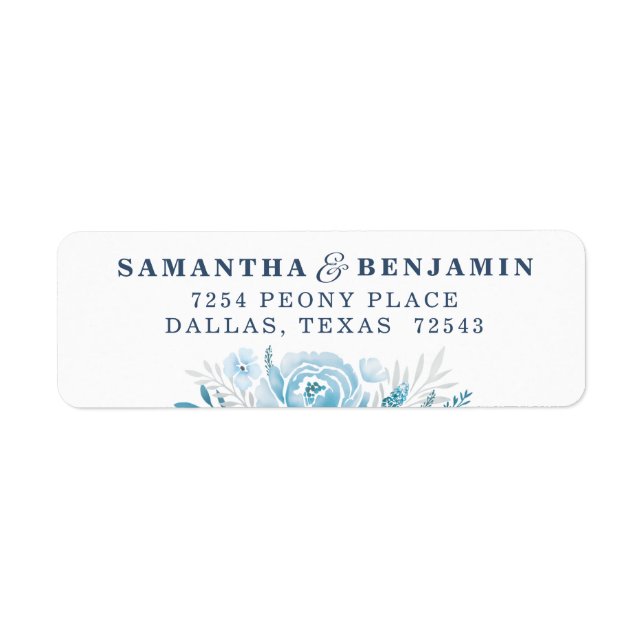 Elegant Floral Return Address (Front)