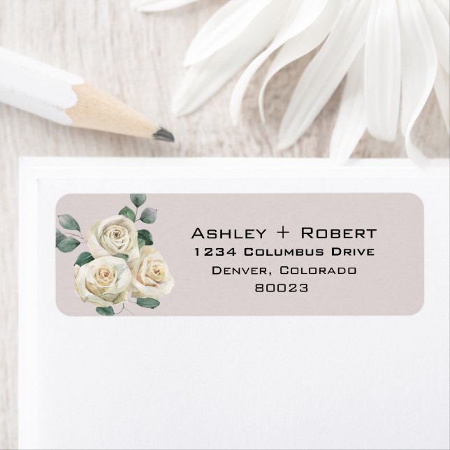 Elegant Floral Return Address Label (Insitu)