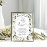 Elegant Floral Ring Hunt Bridal Shower Game Poster<br><div class="desc">A ring hunt bridal shower game sign is a stunning work of art that adds a touch of natural beauty and elegance to any bridal shower celebration. The delicate brushstrokes of the watercolor create a mesmerizing effect, bringing to life the intricate details of each leaf and flower. The colors blend...</div>