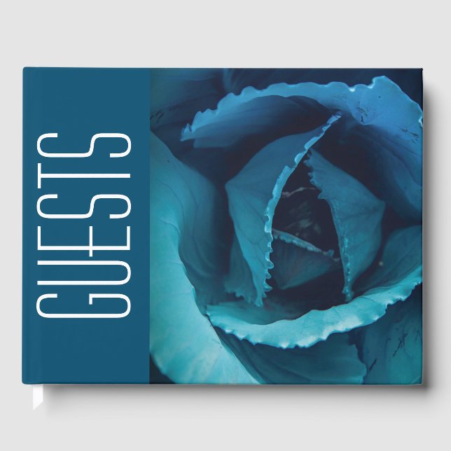 Elegant Floral ROSE Guest Book (Front)
