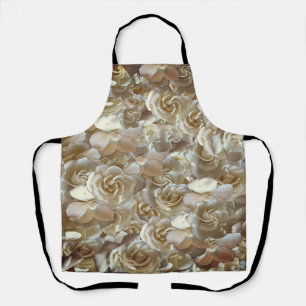 Elegant Floral Rose Petal Pattern  Apron