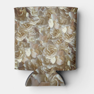 Elegant Floral Rose Petal Pattern  Can Cooler