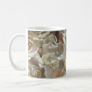Elegant Floral Rose Petal Pattern Coffee Mug