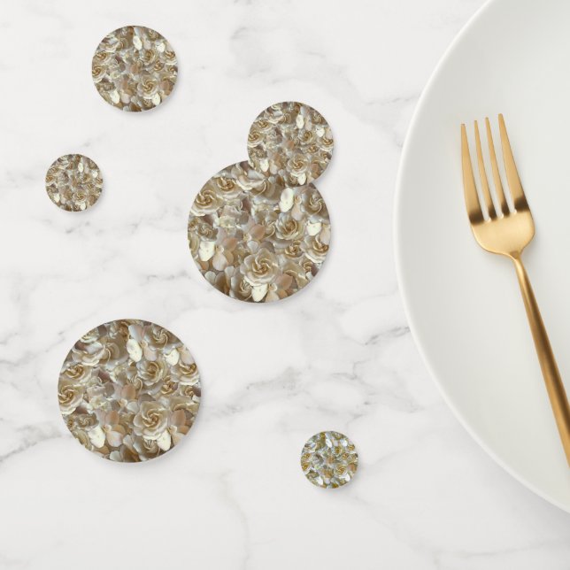 Elegant Floral Rose Petal Pattern  Confetti (Group)