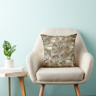 Elegant Floral Rose Petal Pattern  Cushion