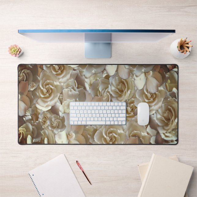 Elegant Floral Rose Petal Pattern  Desk Mat (Office 1)