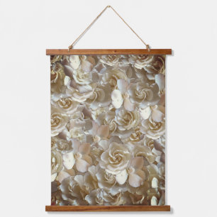 Elegant Floral Rose Petal Pattern  Hanging Tapestry