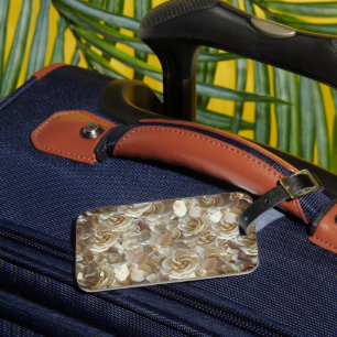 Elegant Floral Rose Petal Pattern  Luggage Tag