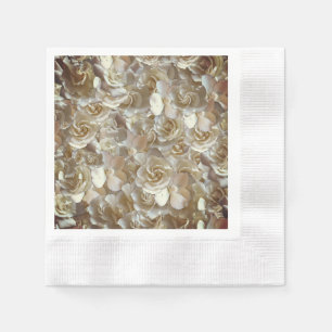 Elegant Floral Rose Petal Pattern  Napkin