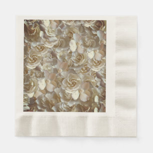 Elegant Floral Rose Petal Pattern Napkin