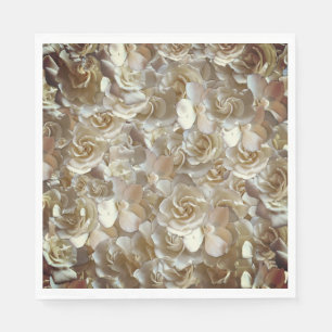 Elegant Floral Rose Petal Pattern Napkin