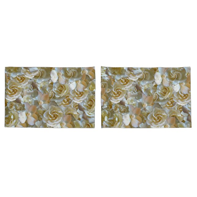 Elegant Floral Rose Petal Pattern  Pillowcase (Back-Set)