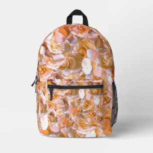 Elegant Floral Rose Petal Pattern Printed Backpack