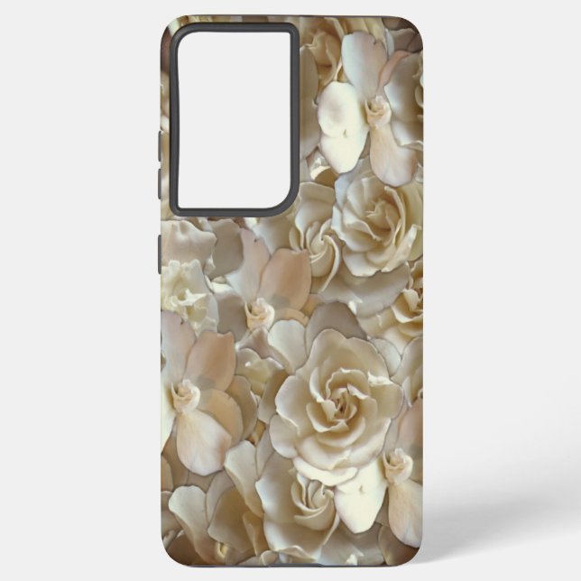 Elegant Floral Rose Petal Pattern  Samsung Galaxy S21 Ultra Case (Back)