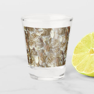 Elegant Floral Rose Petal Pattern Shot Glass