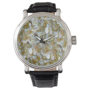 Elegant Floral Rose Petal Pattern  Watch