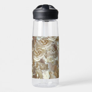 Elegant Floral Rose Petal Pattern  Water Bottle