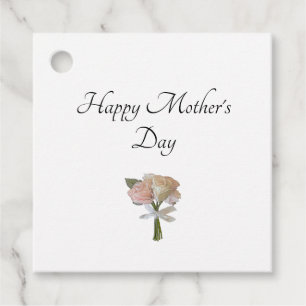 Elegant Floral Roses Mother's Day Party Brunch   Favour Tags