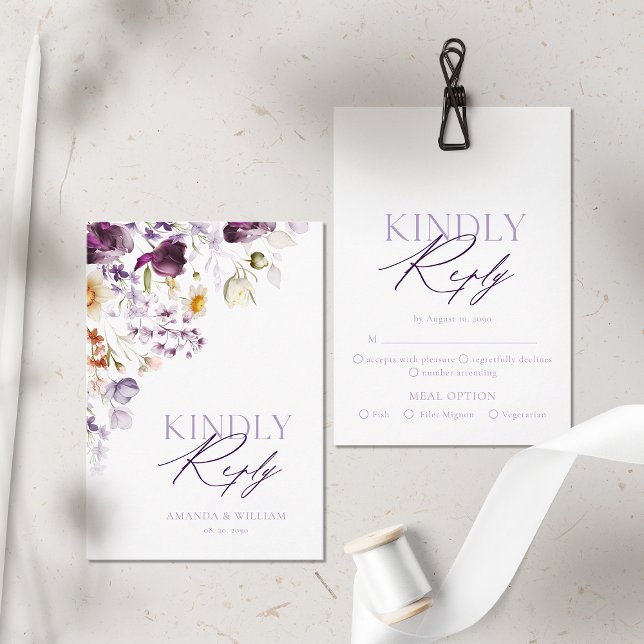 Elegant Floral RSVP Card (Creator Uploaded)