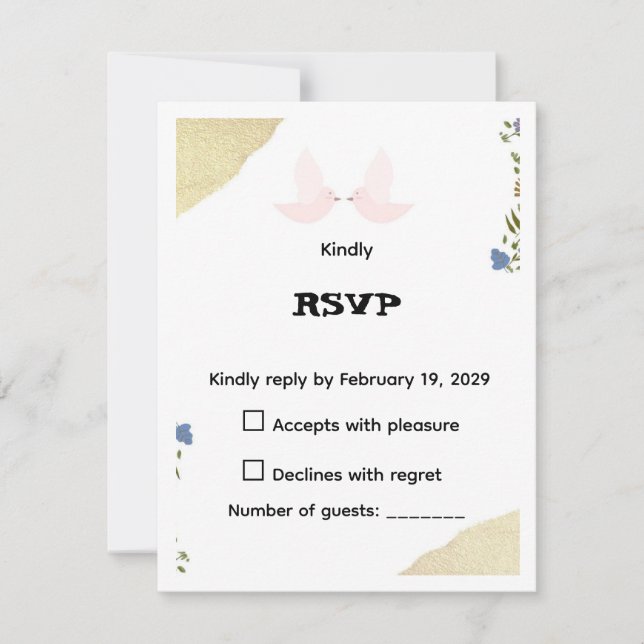 Elegant Floral RSVP Card (Front)