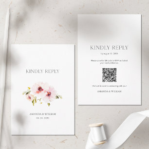 Elegant Floral RSVP Card for Weddings