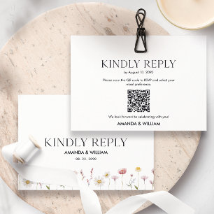 Elegant Floral RSVP Card for Weddings