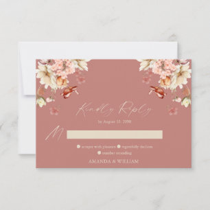 Elegant Floral RSVP Card for Weddings