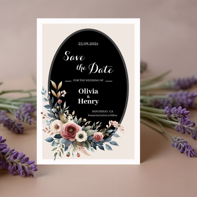 Elegant Floral Rustic Wedding Save The Date (Elegant Floral Rustic Wedding Save The Date)