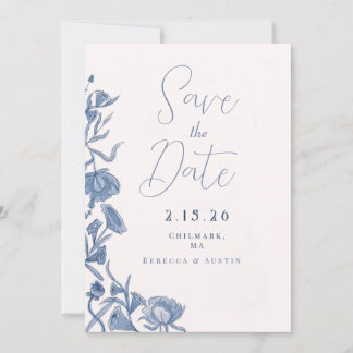 Elegant Floral Save The Date Announcement